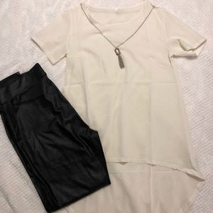 Chiffon Hi-low Casual loose blouse